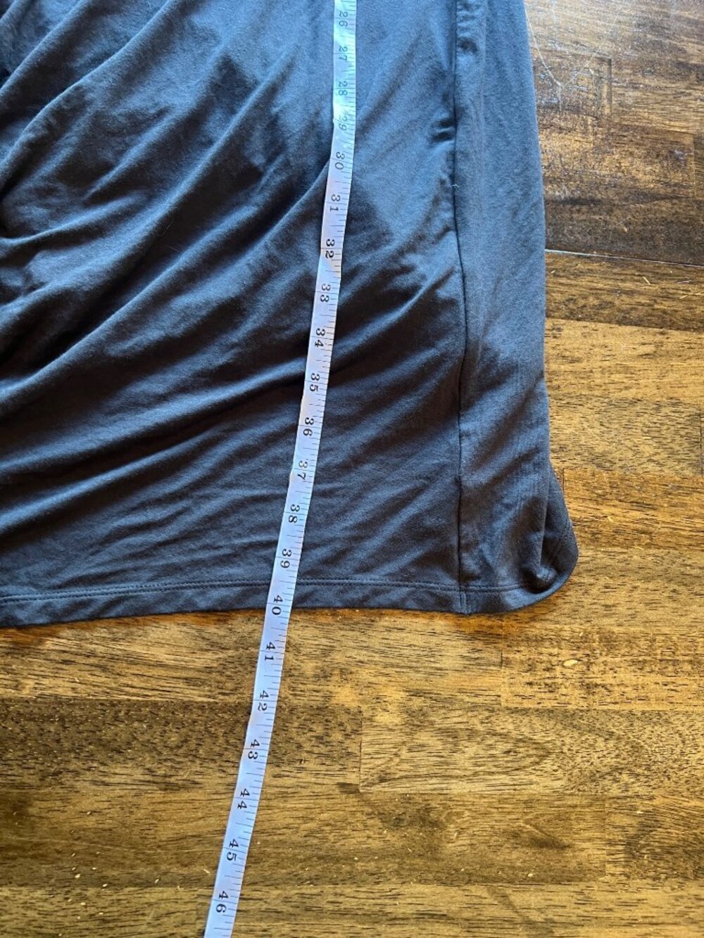 Athleta Side Rushed Grey Sleeveless Midi Length Dress Jersey Knit Stretch Medium - Picture 10 of 10